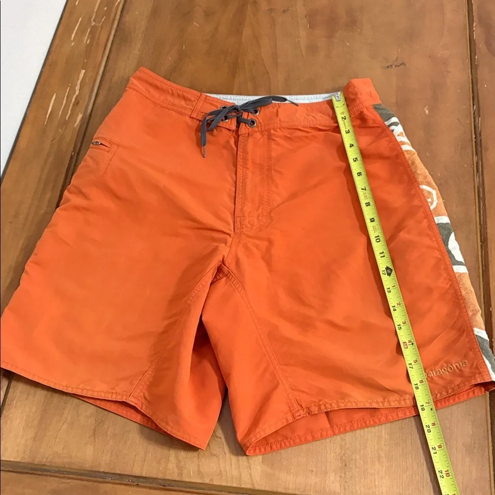 Patagonia Men's Vibrant Nylon Orange Board Shorts Size 32